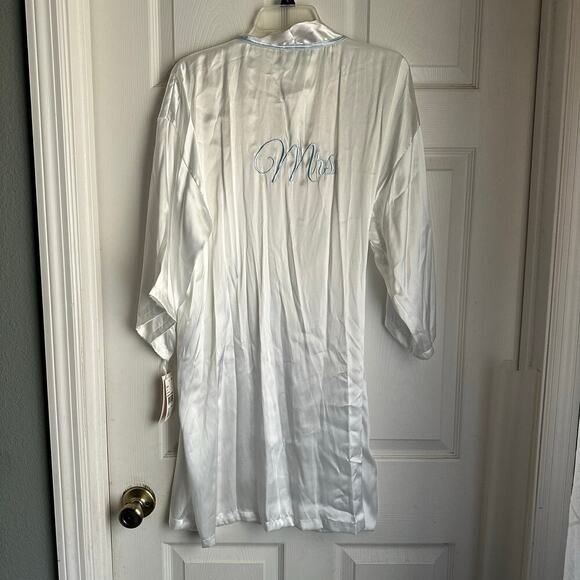 Linea Donatella Mrs Satin Robe Bridal Wedding Size L - Picture 1 of 5